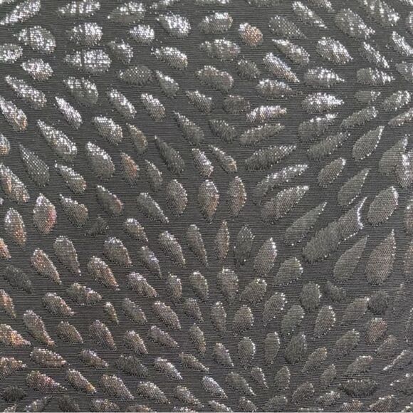 NWT Loft Skirt Black Embossed Metallic A-Line Mini Size 6 - Picture 3 of 8